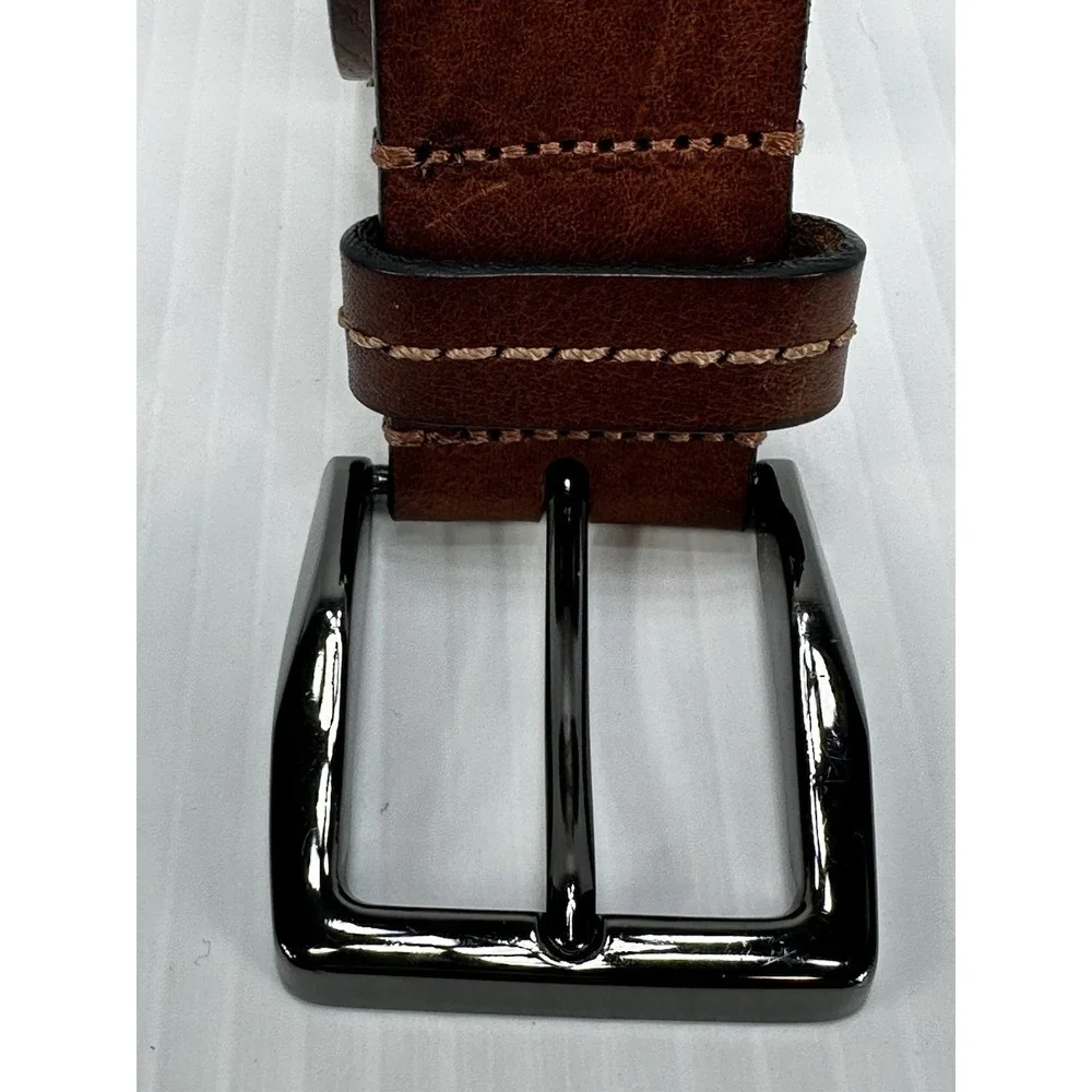 Jos A Bank Genuine Italian‎ Leather Belt Men Tan Brown Handcrafted USA Size 38